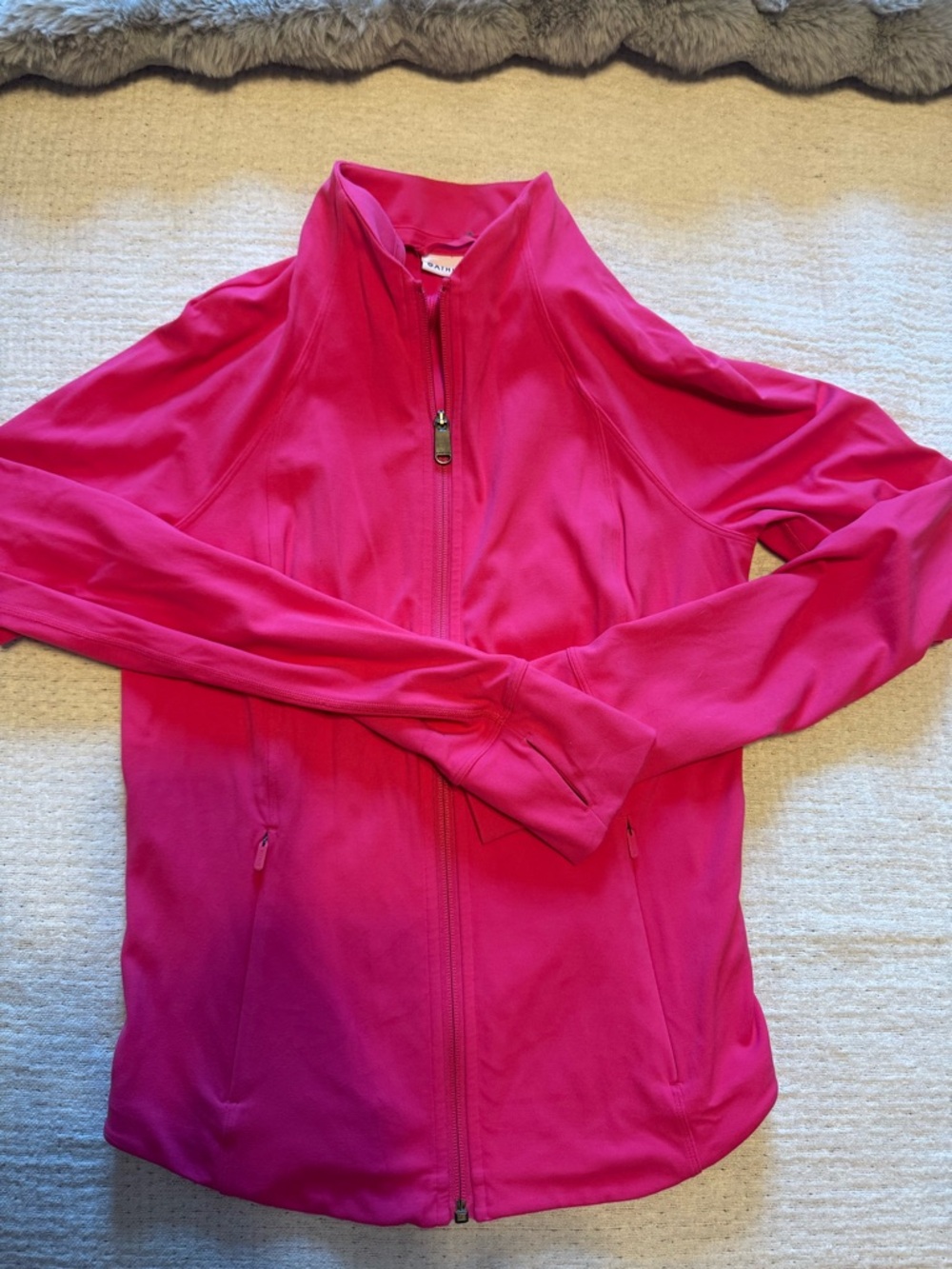 Athleta Hot Pink Full-Zip Utility Jacket